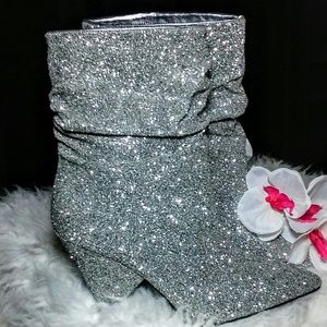 Stunning Silver Glitter Boots From Dsw 